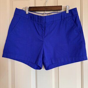 J. Crew Broken In Chino Shorts 100% Cotton Preppy Classic Coastal Royal Blue 12